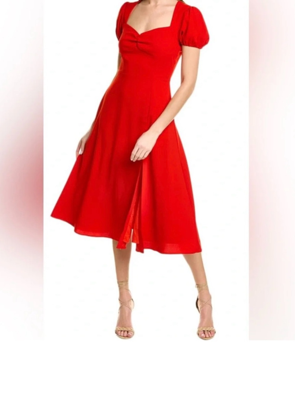Alexia Admor Gracie Red Sweetheart
Puff Sleeve Midi Dress EUC Size 6